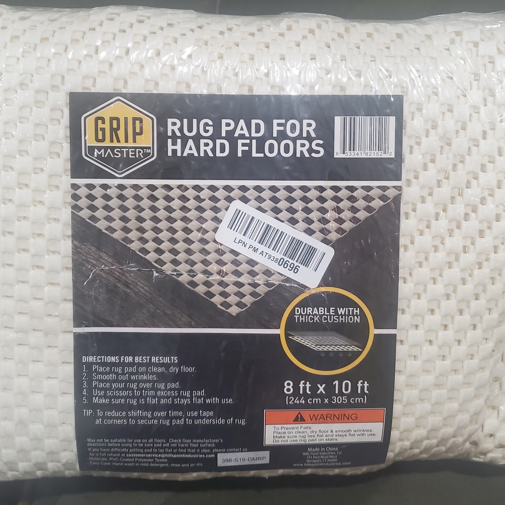 NWT 8x10 Grip Master Rug Pad for Hard Floors 8x10